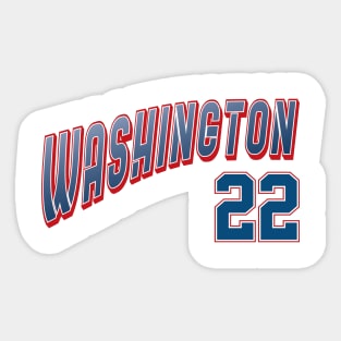 Retro Washington Number 22 Sticker